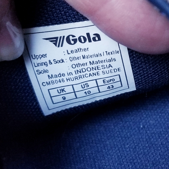 Gola Classics Men's Hurricane Suede Sneakers Navy/Off White/Brown Rhino - Picture 2 of 7